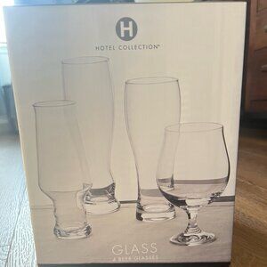 Hotel Collection Glass Beer Glasses Set of 4 (Made in Poland)